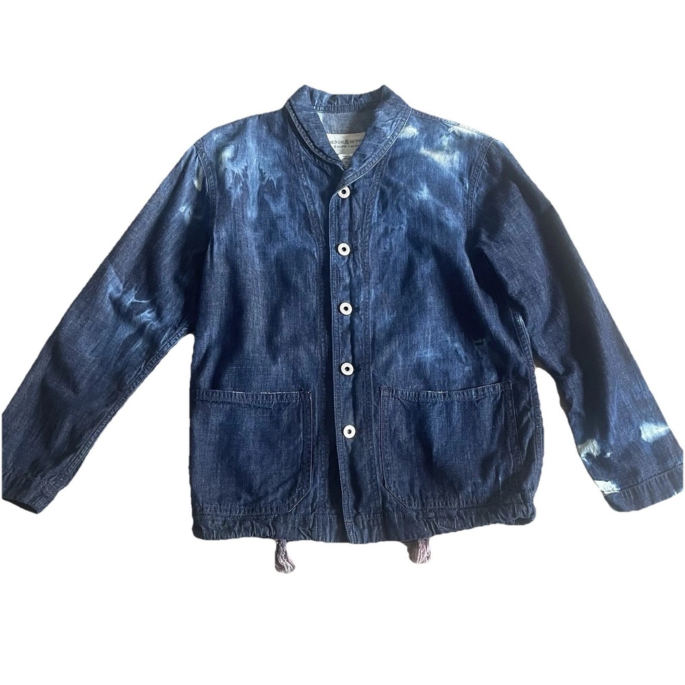 Denim & Supply Tie Dye Blazer Medium Jean Jacket Lightweight Ralph‎ Lauren